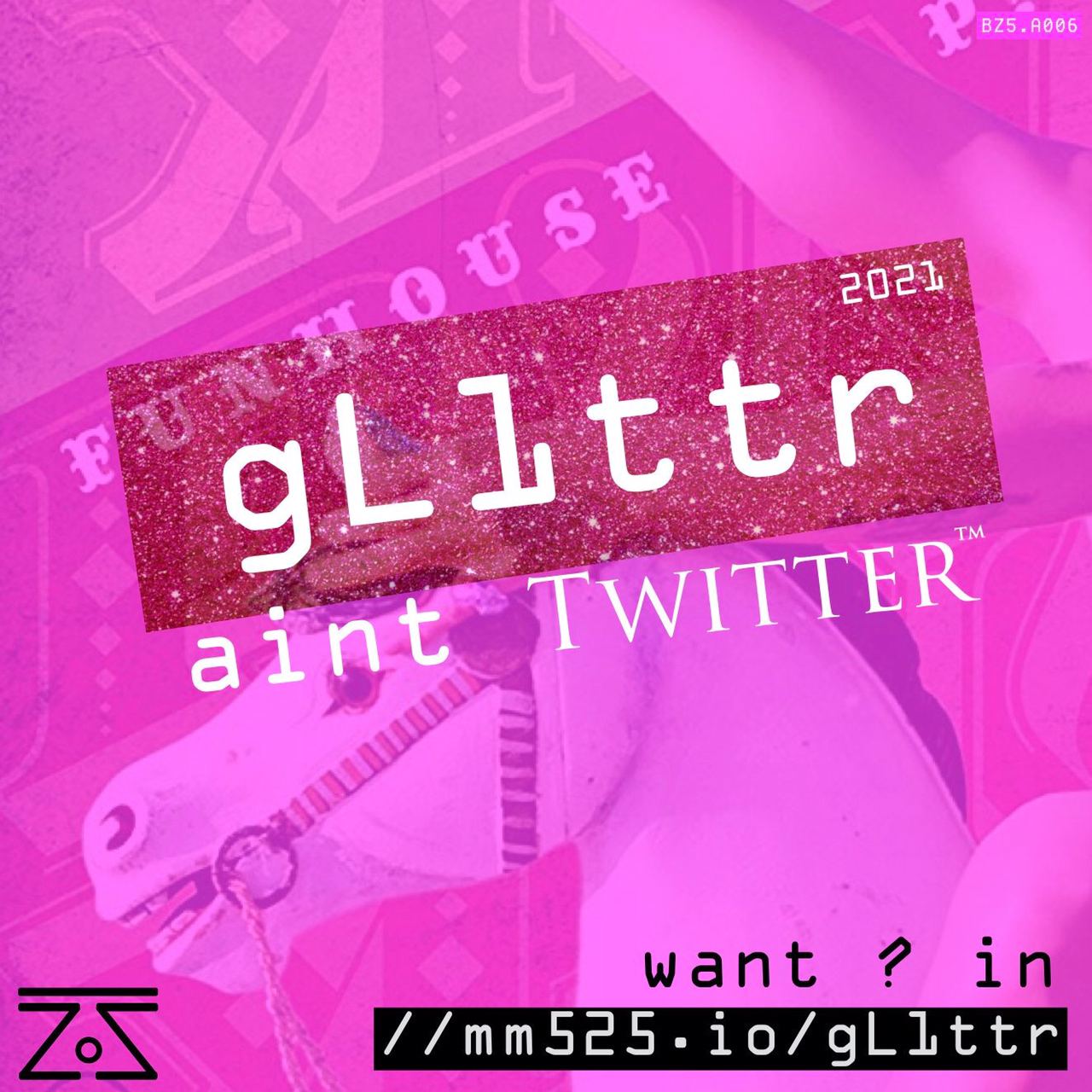 gL1ttr aint Twitter announcement poster