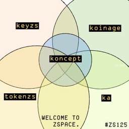 welcome to zspace venn diagram of koncept, keyzs, koinage, tokenzs, ka